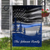 Thin Blue Line Beautiful Sky Flag Personalized Garden Flag