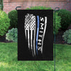Thin Blue Line Distressed Flag Personalized Garden Flag