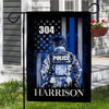Thin Blue Line Police Suit Personalized Garden Flag