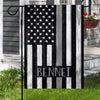 Thin Silver Line Flag Corrections Name Personalized Garden Flag