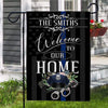 Welcome To Our Home Police Personalized Garden Flag