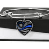 Jewelry Galaxy Flag Heart - Police - Heart - Adjustable Luxury Bangle