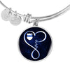 Jewelry Luxury Bangle (Silver) / No Infinity Love - Police Badge - Circle - Adjustable Luxury Bangle