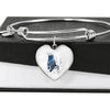 Thin Blue Line - Always By Your Side Heart Luxury Bangle
