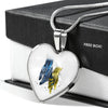 Thin Blue Line - Always By Your Side Police And Dispatcher Couple Heart Luxury Necklace
