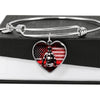 Jewelry Thin Red Line Bunker Gear - Adjustable Luxury Bangle