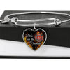 TRL - Dibs On The Fireman Firefighter Emblem Heart Adjustable Luxury Necklace