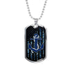 Jewelry Military Chain (Silver) / No US Navy - Camouflage Flag - Luxury Dog Tag - Military Ball Chain