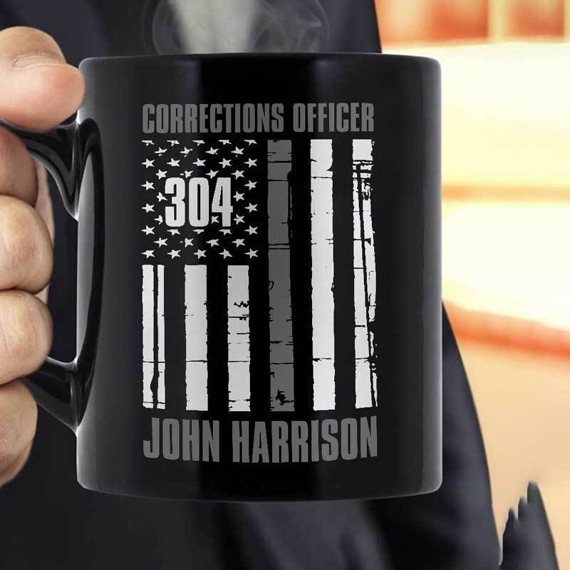 Corrections Officer Flag Personalized Mug
