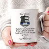 Dear Son-In-Law Personalized Thin Blue Line Coffee Mug