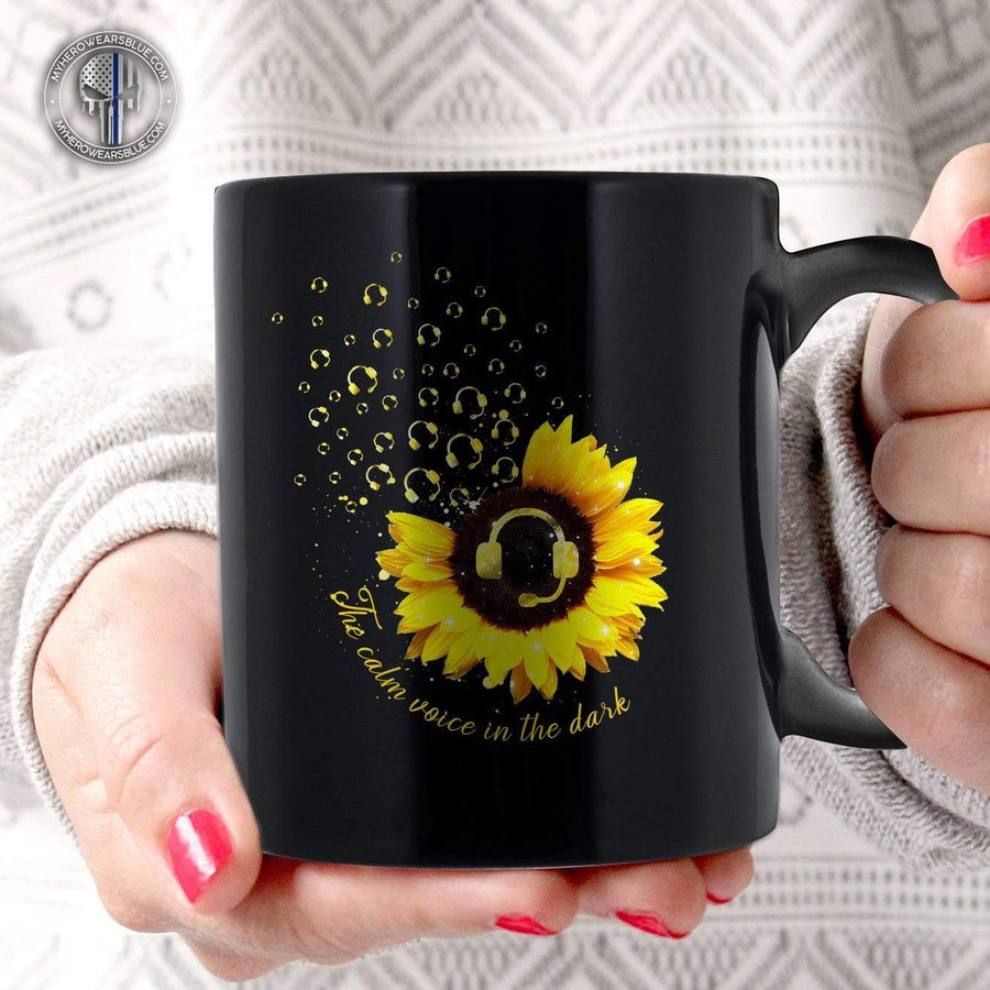 Mugs Black / 11oz Dispatcher - Sunflower Calm Voice Mug