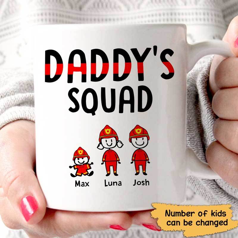 Firefighter Daddy Squad Kids Personalized Mug