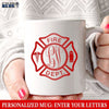 Mugs White / 11oz Firefighter Monogram Letters - Firefighter x Nurse - Personalized Mug