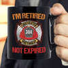 Firefighter Retired Not Expired Personalized Thin Red Line Coffee Mug