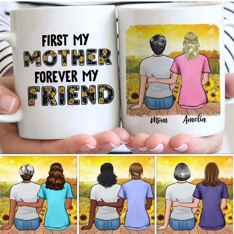 First My Mother Forever My Friend Nurse Sunflower Personalized Coffee Mug