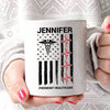 Flag Heartbeat Nurse Name Personalized Coffee Mug
