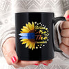 Mugs Black / 11oz Half Sunflower - Blessed Are The Peacemakers Mug