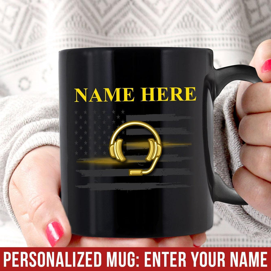 Mugs Black / 11oz Headset Personalized Coffee Mugs For Dispatcher
