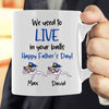 I Used To Live In Your Balls Police Personalized Thin Blue Line Coffee Mug