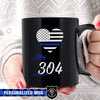 Mugs Black / 11oz Mrs Thin Blue Line - Personalized Coffee Mugs