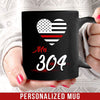 Mugs Black / 11oz Mrs Thin Red Line - Personalized Mug