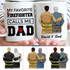 My Favorite Male Firefighter Calls Me Dad Personalized Thin Red Line Coffee Mug