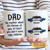 No Matter What Police Dad Personalized Thin Blue Line Coffee Mug