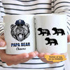 Papa Bear Thin Blue Line Personalized  Police Dad Coffee Mug