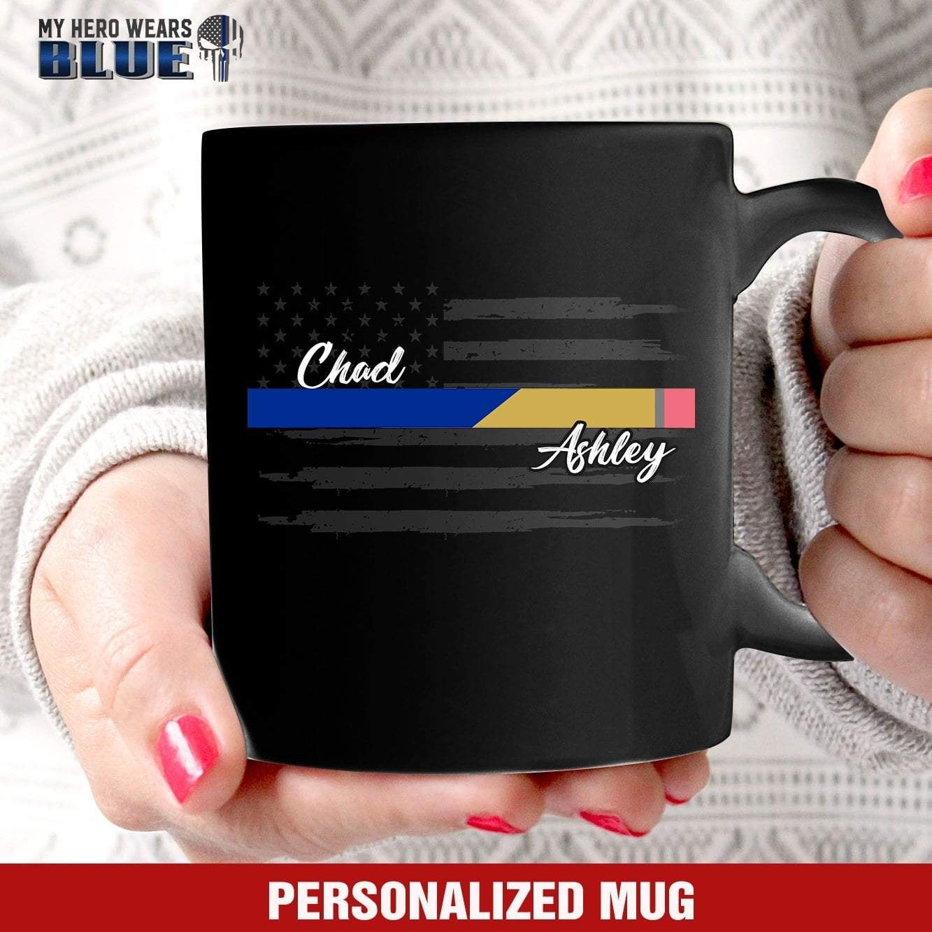Mugs Black / 11oz Personaized Mug - Police x Teacher