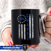 Mugs Black / 11oz Personalized Mug - Circle Star - Police