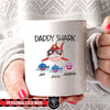 Mugs White / 11oz Personalized Mug - Daddy Shark Firefighter Hat