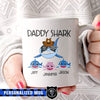 Mugs White / 11oz Personalized Mug - Daddy Shark Sheriff Hat