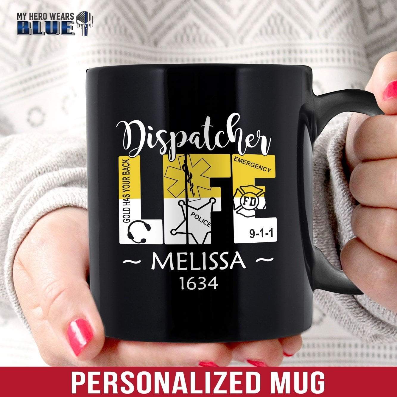 Mugs Black / 11oz Personalized Mug - Dispatcher Life