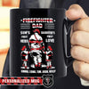 Mugs Black / 11oz Personalized Mug - Firefighter Dad - Kids Names