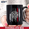 Mugs Black / 11oz Personalized Mug - Firefighter Emblem - Got Married