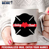 Mugs White / 11oz Personalized Mug - Firefighter Emblem Love Couple