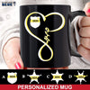 Mugs Black / 11oz Personalized Mug - Infinity Love - Dispatcher Badge