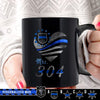 Mugs Black / 11oz Personalized Mug - Mrs. Thin Blue Line - Galaxy Flag Heart