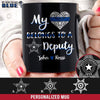 Mugs Black / 11oz Personalized Mug - My Heart Belong To A Deputy