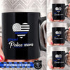 Mugs Black / 11oz Personalized Mug - Proud Police Mom Mug - Coffee Mug