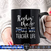 Mugs Black / 11oz Personalized Mug - Rockin The Teacher And Police Wife Life