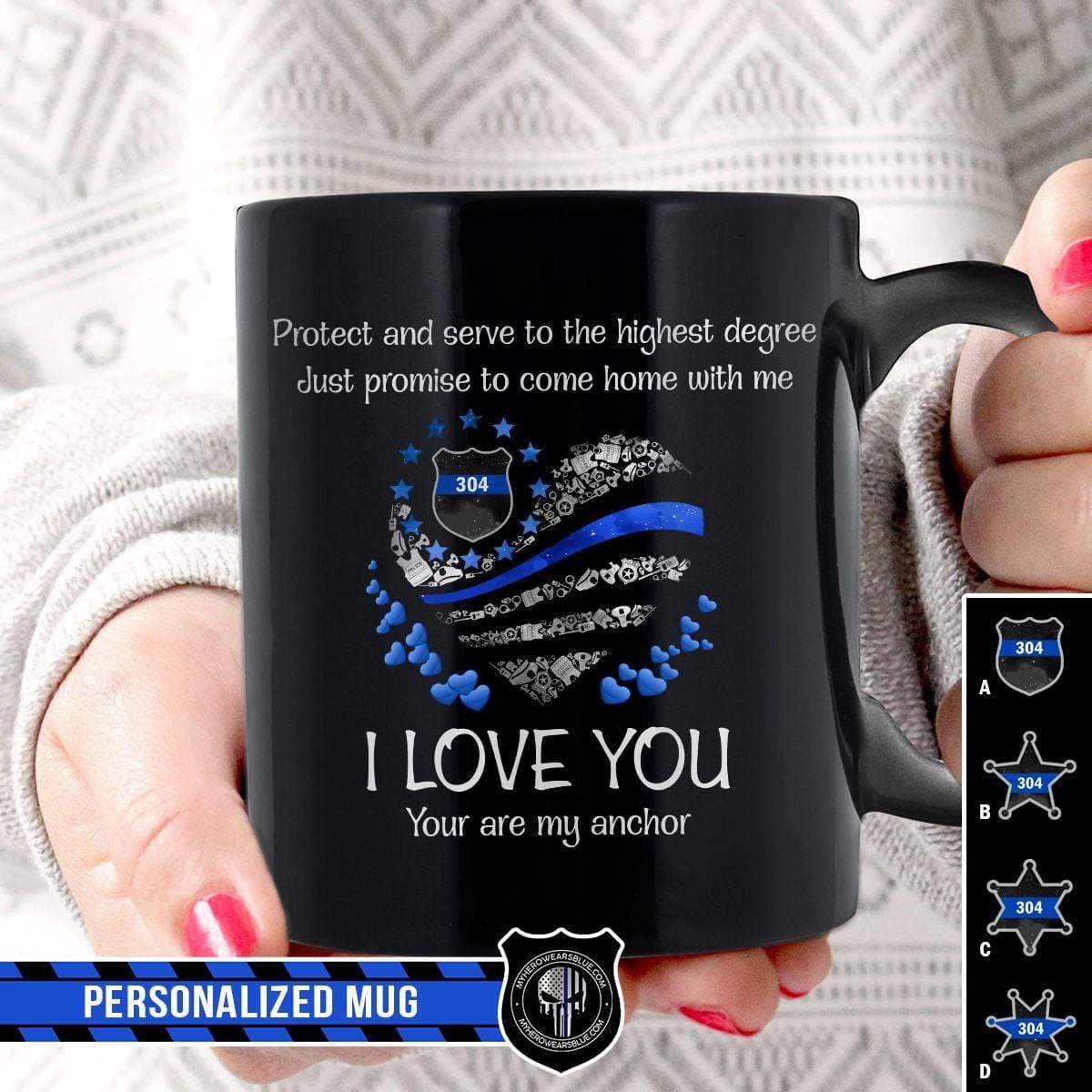 Mugs Black / 11oz Personalized Mug - TBL - My Anchor