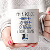 Police Fight Crime Personalized Thin Blue Line Coffee Mug