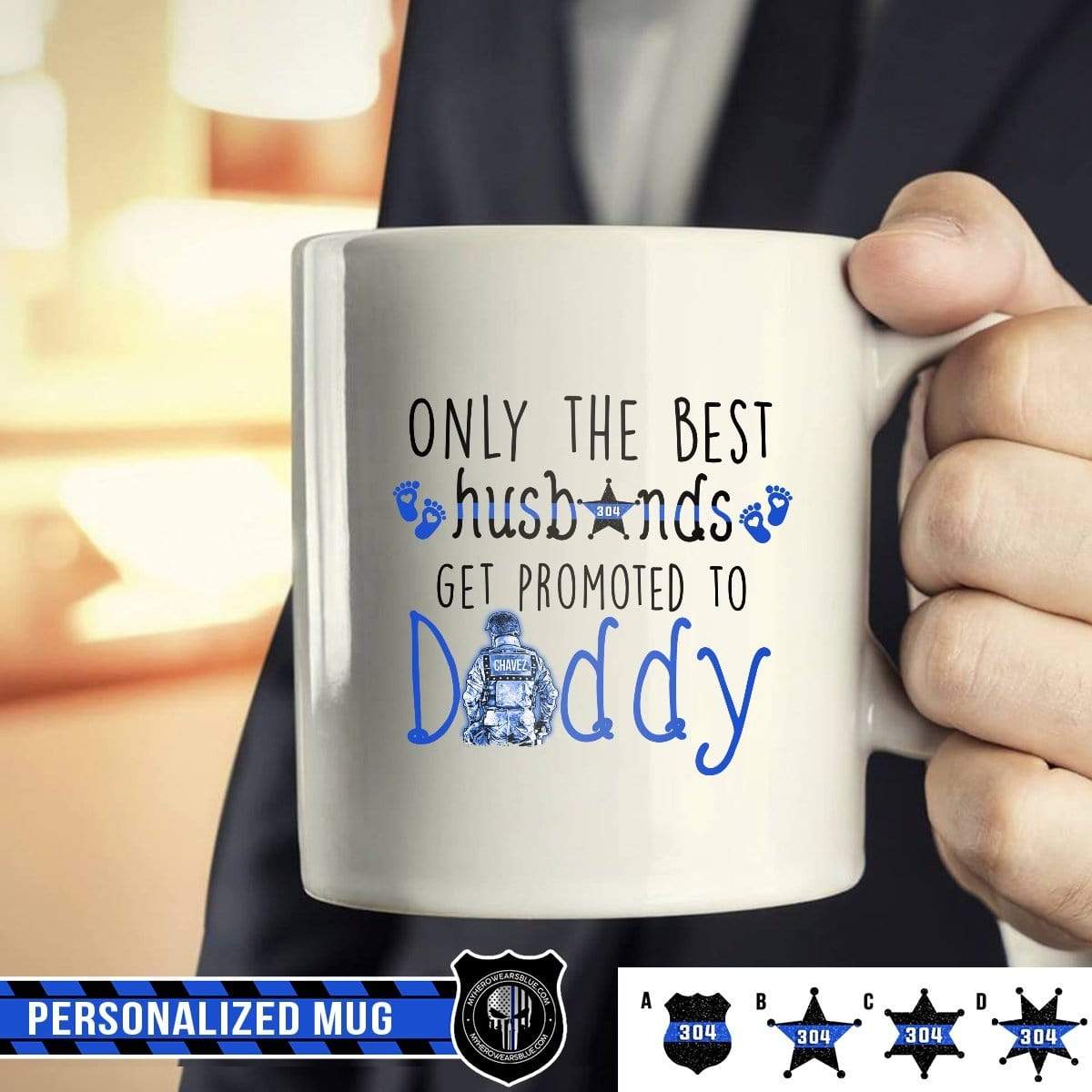 Mugs White / 11oz Personalized Mug - TBL - Pregnancy Reveal Promoted To Dad