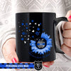 Mugs Black / 11oz Personalized Mug - TBL x Teacher - Sunflower Back The Blue