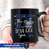 Mugs Black / 11oz Personalized Mug - Teachers Back The Blue Color Drop Apple