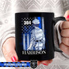 Mugs Black / 11oz Personalized Mug - Thin Blue Line Flag - Female Deputy Sheriff Suit