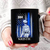 Female Police Office Thin Blue Line Personalized Coffee Mug