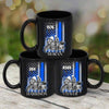 Mugs Personalized Mug - Thin Blue Line Flag - Motorcycle Officer - CTM