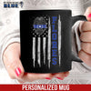 Mugs Black / 11oz Personalized Mug - Thin Blue Line Police Name